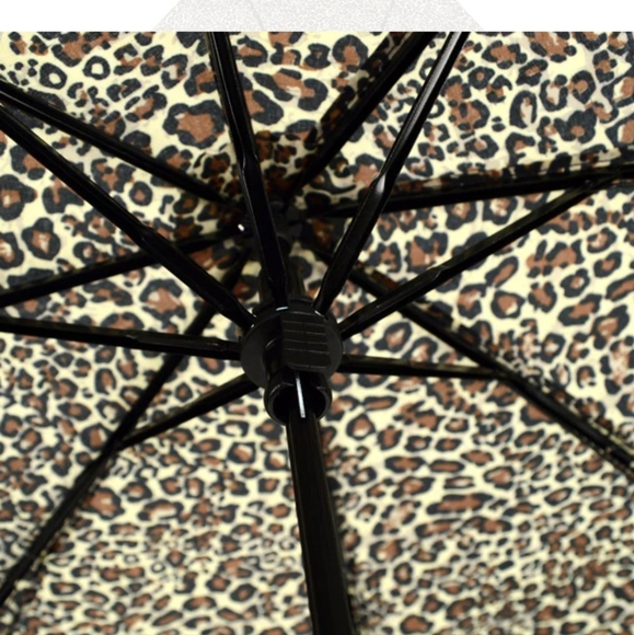 NWT Compact leopard pattern Travel Umbrella - Picture 2 of 10